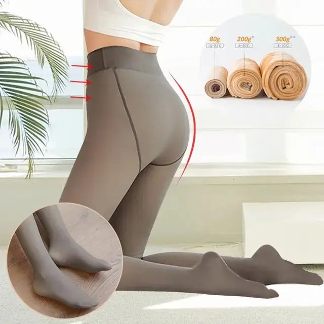 Fleece Lined Thermal Fake Pantyhose - GLR SHOPPING