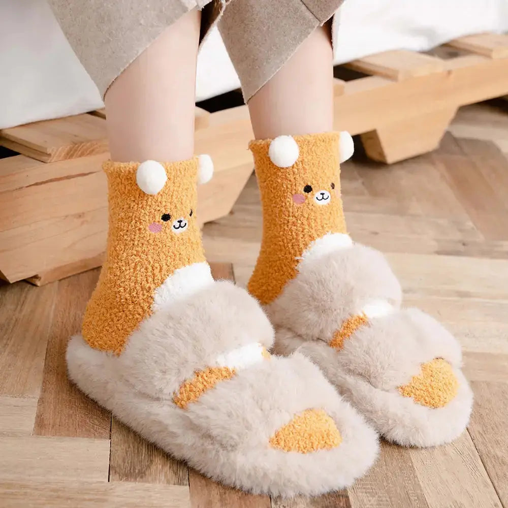 Women's  Fuzzy Socks Winter Warm Fleece GLR SHOPPING