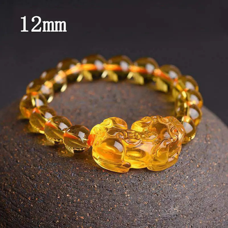 Black Gold Beaded Pixiu Bracelet GLR SHOPPING