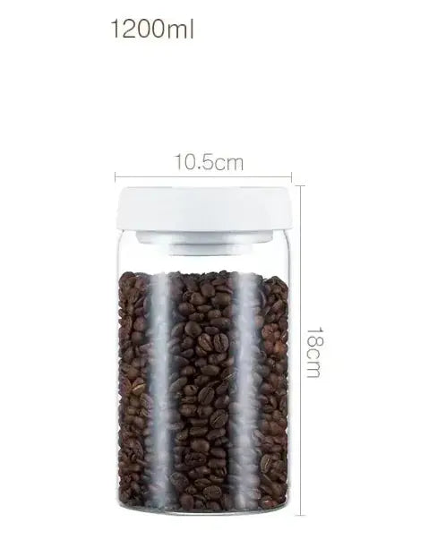 Vacuum Sealed Glass Storage Jar Set GLR SHOPPING