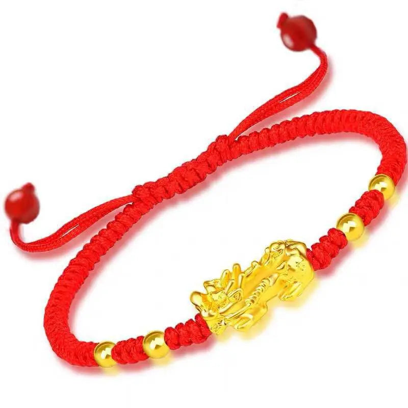 Black Gold Beaded Pixiu Bracelet GLR SHOPPING