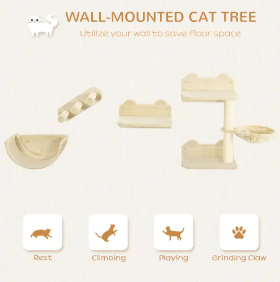 Cat Wall Shelves Set Furniture GLR SHOPPING