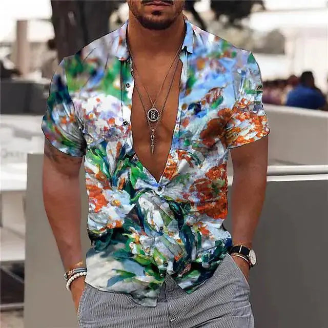 Summer Hawaiian Floral Shirts For Men GLR SHOPPING