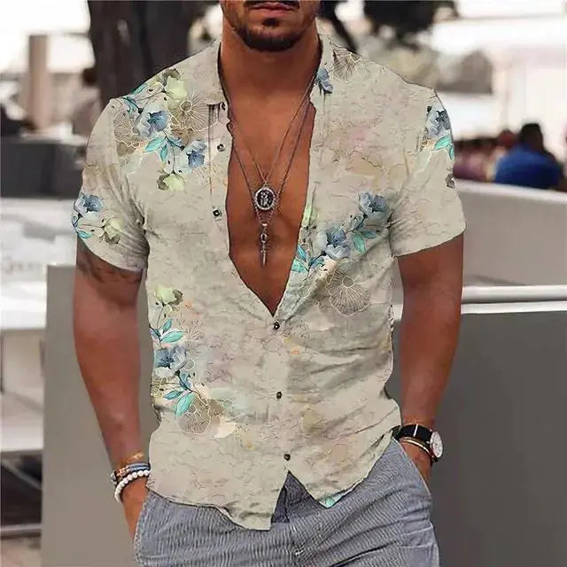 Summer Hawaiian Floral Shirts For Men GLR SHOPPING
