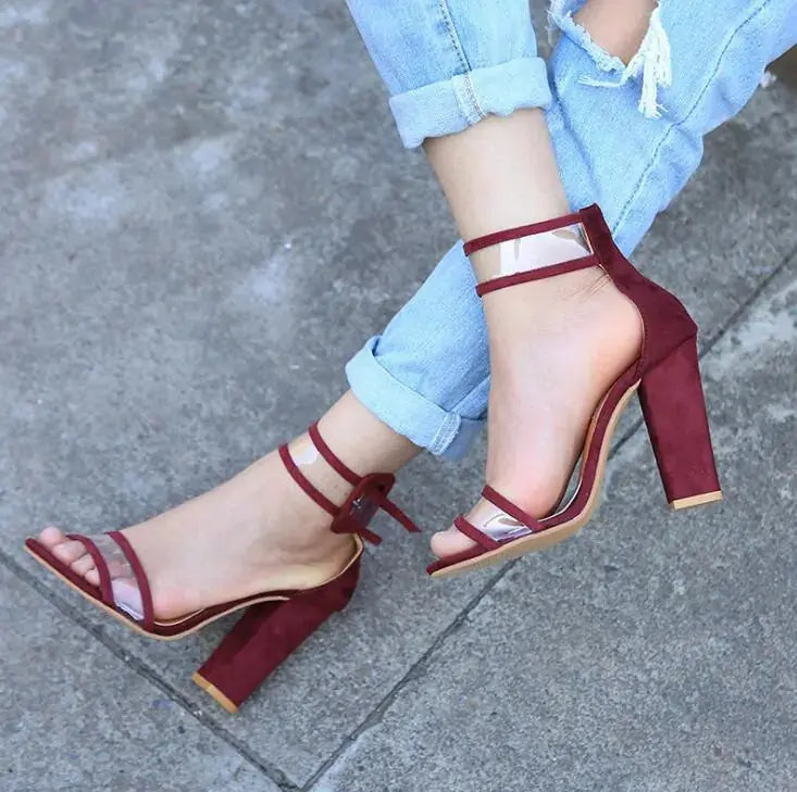 Women's Comfortable Hollow High Heels Sandals GLR SHOPPING