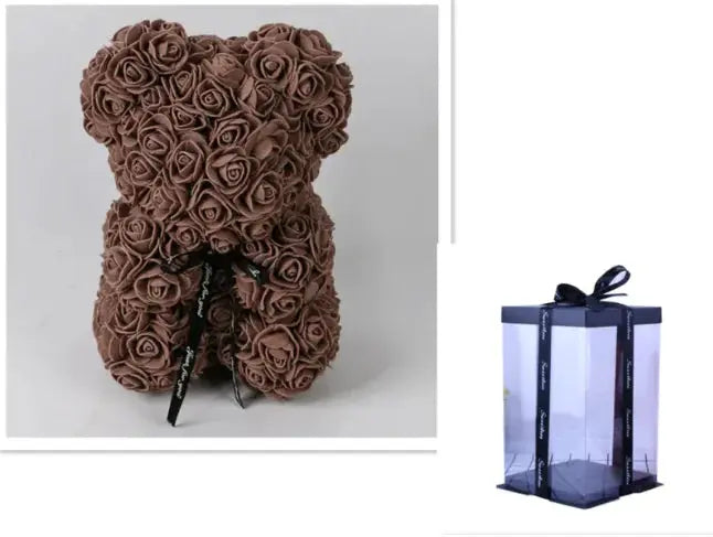 Rose Bear Teddy - Valentine's Day PE Foam Rose Bear GLR SHOPPING
