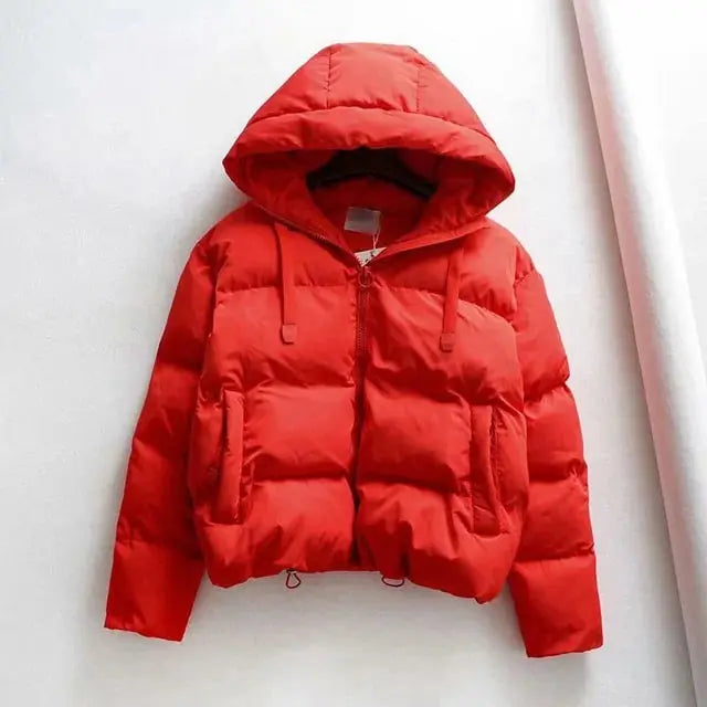 Cotton Padded Jacket Winter Hooded Parkas Women Casual Puffer Jacket GLR SHOPPING