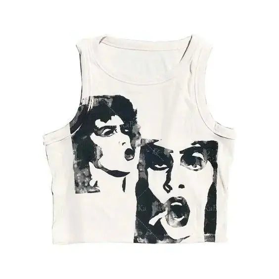 2022 Summer Print Personality Bright Color Sleeveless Y2K Clothes GLR SHOPPING