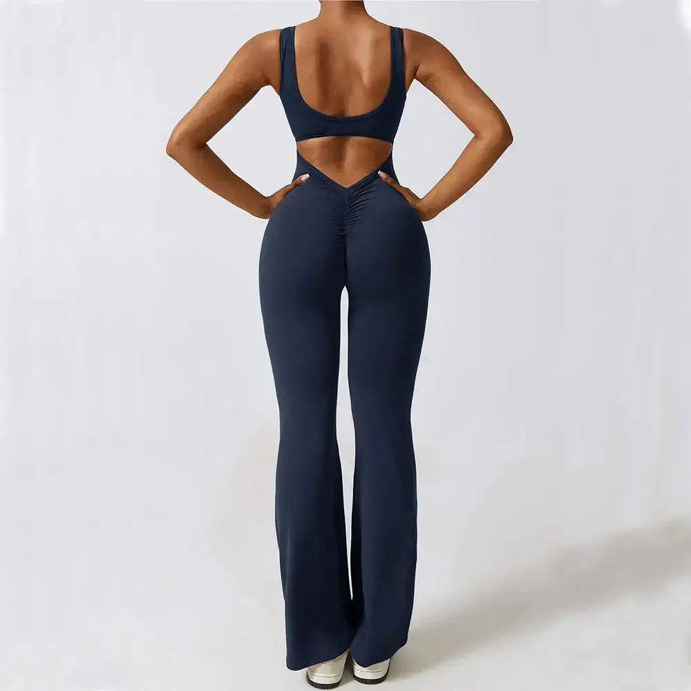 Sexy Push Up Flare Jumpsuit GLR SHOPPING