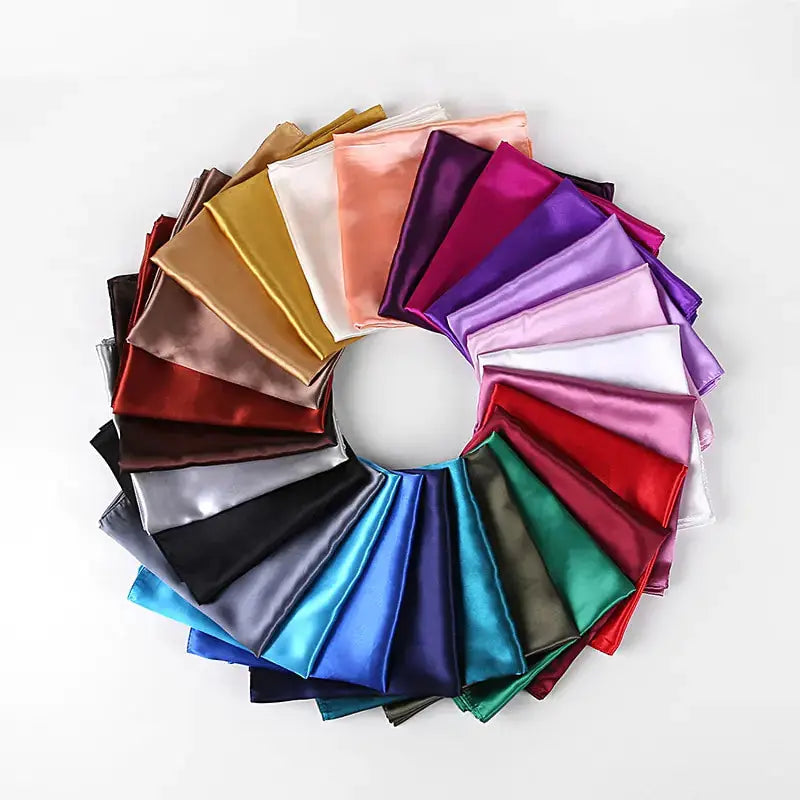 Solid Color Silk Neckerchief Scarf GLR SHOPPING