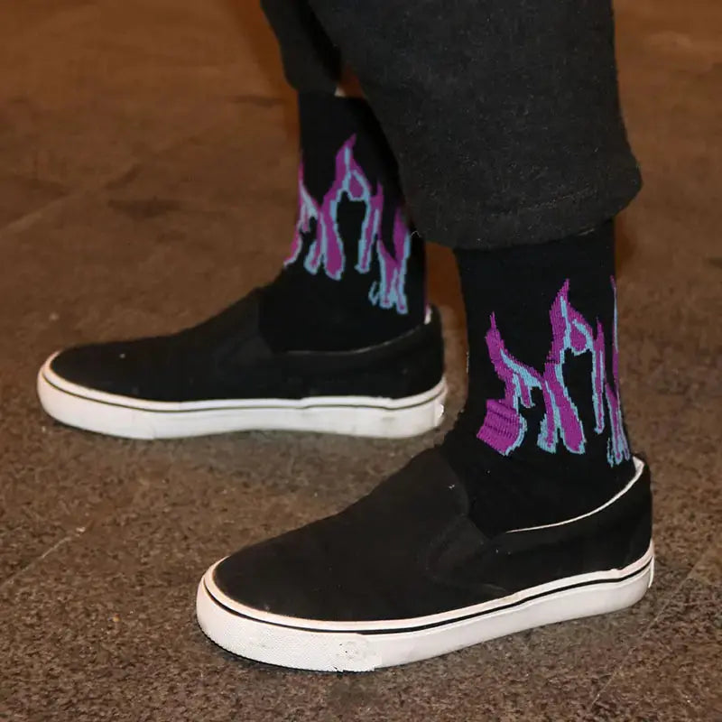 Contrast Flames Socks GLR SHOPPING