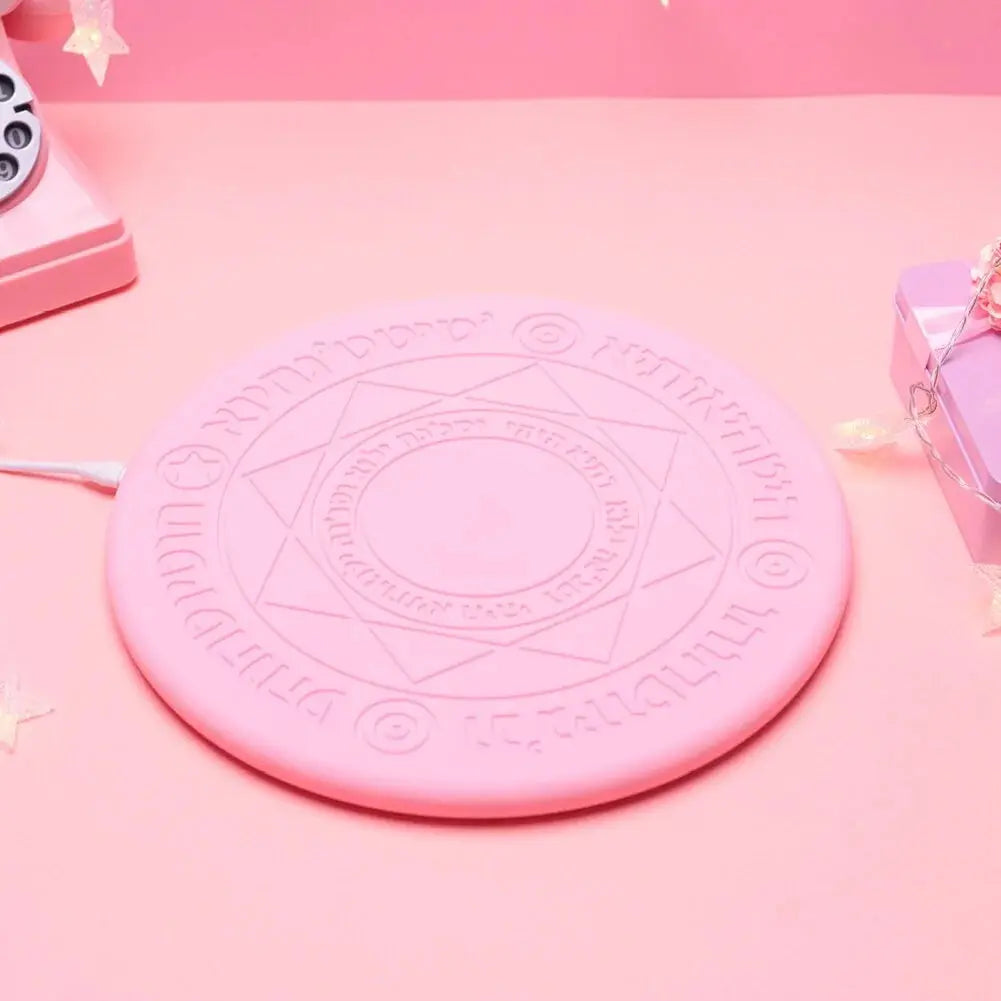 5W 10W Glowing Magic Array Universal Qi Fast Charging Wireless Charger for iPhone Charger Magic Array Wireless Charger GLR SHOPPING