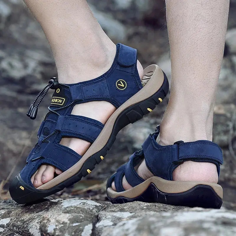 MIXIDELAI Genuine Leather Men Shoes Summer New Large Size Men's Sandals GLR SHOPPING