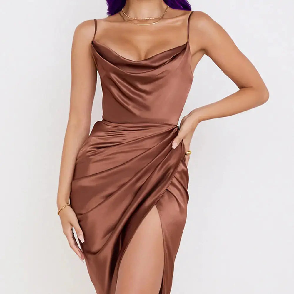 Sling Temperament Folds Dress GLR SHOPPING