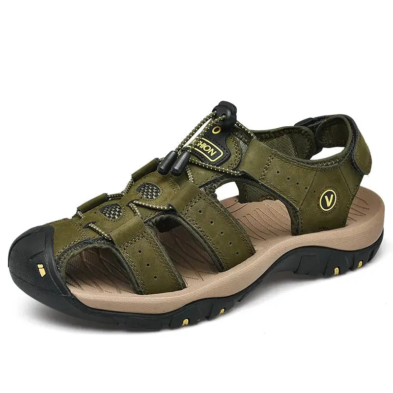 MIXIDELAI Genuine Leather Men Shoes Summer New Large Size Men's Sandals GLR SHOPPING