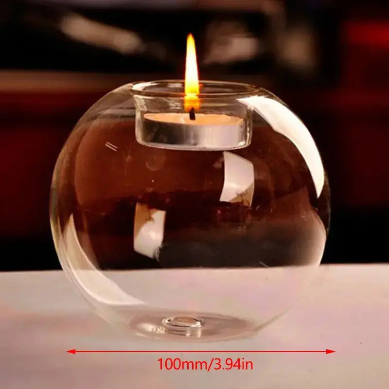 Transparent Glass Candle Holder GLR SHOPPING