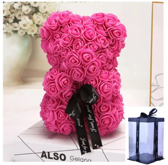 Rose Bear Teddy - Valentine's Day PE Foam Rose Bear GLR SHOPPING