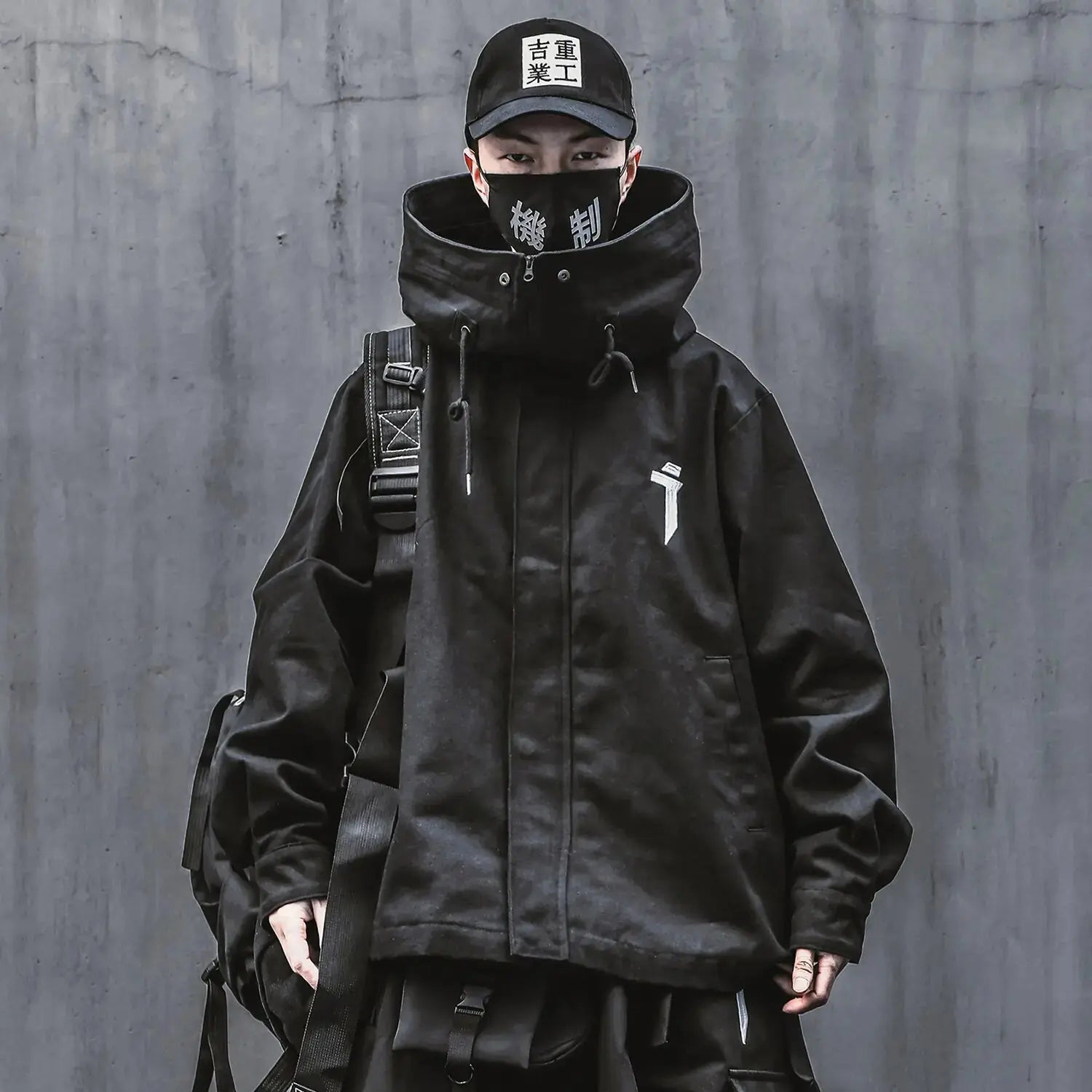 Turtleneck Hooded Zip Up Jacket For Men GLR SHOPPING