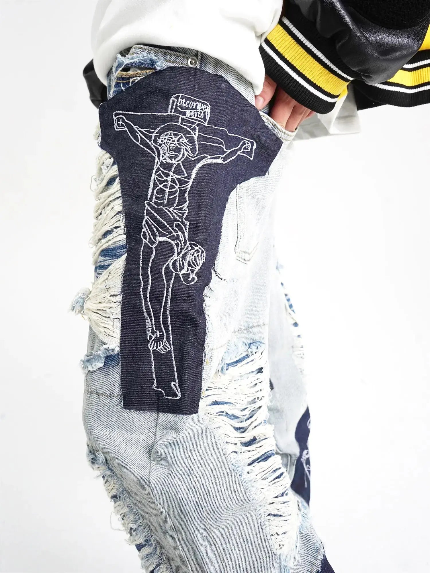Men's Ripped Tassel Jeans GLR SHOPPING