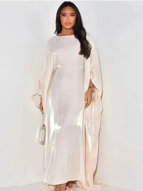 Satin Butterfly Abaya GLR SHOPPING