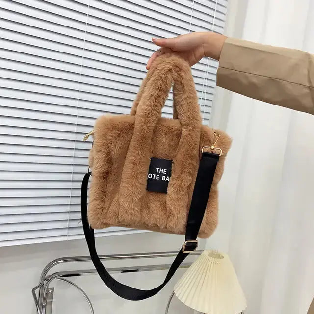 Designer Faux Fur Tote Bag - GLR SHOPPING