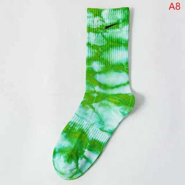 Women Tie-dye Middle Tube Socks GLR SHOPPING