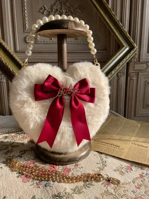 Heart Plush Hand Carrying Bag GLR SHOPPING