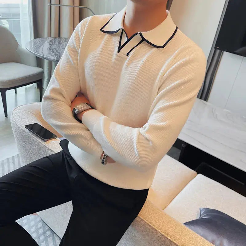 Brand Clothing Men Warm in Winter Lapel Knitted GLR SHOPPING