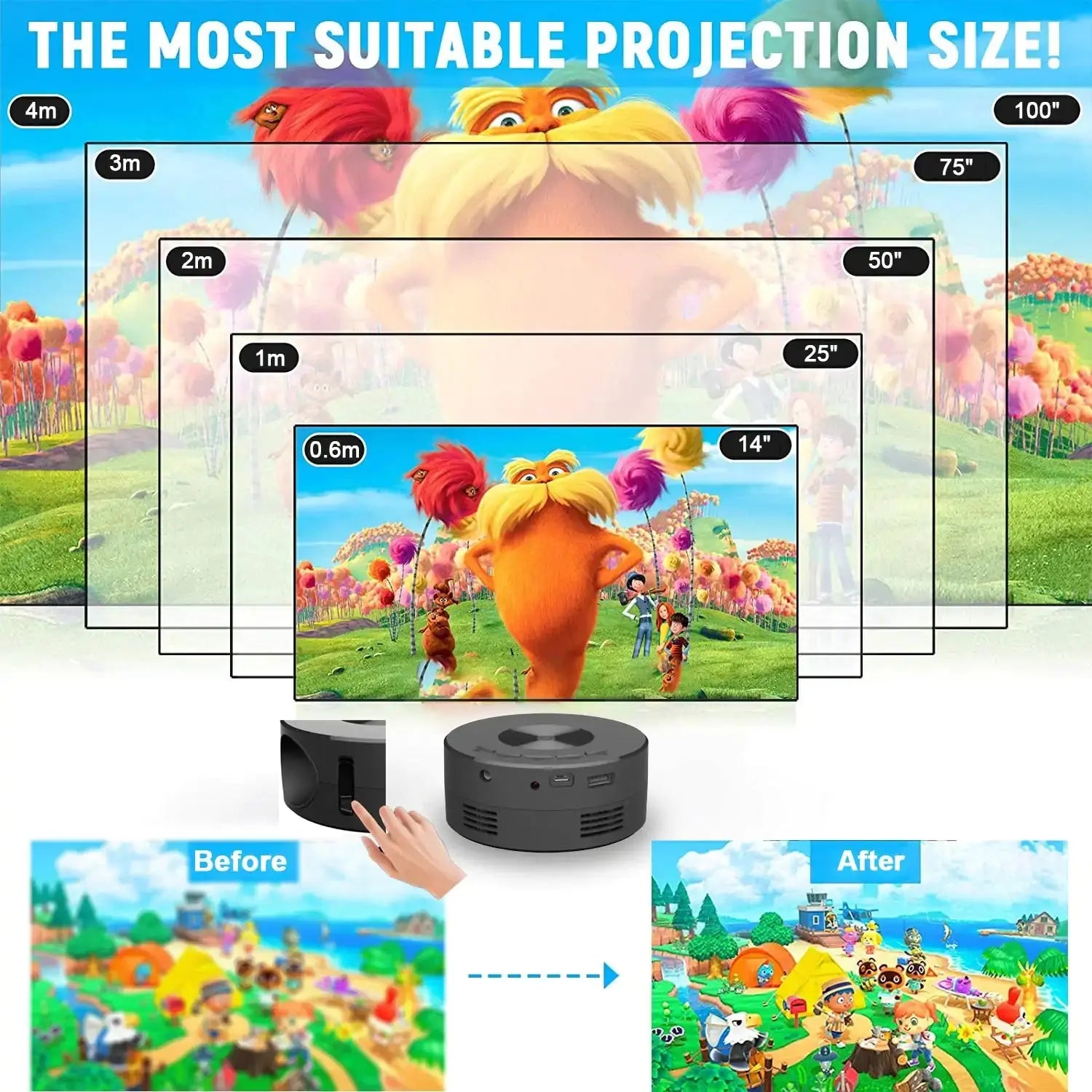 Mini Portable Smartphone Projectors GLR SHOPPING
