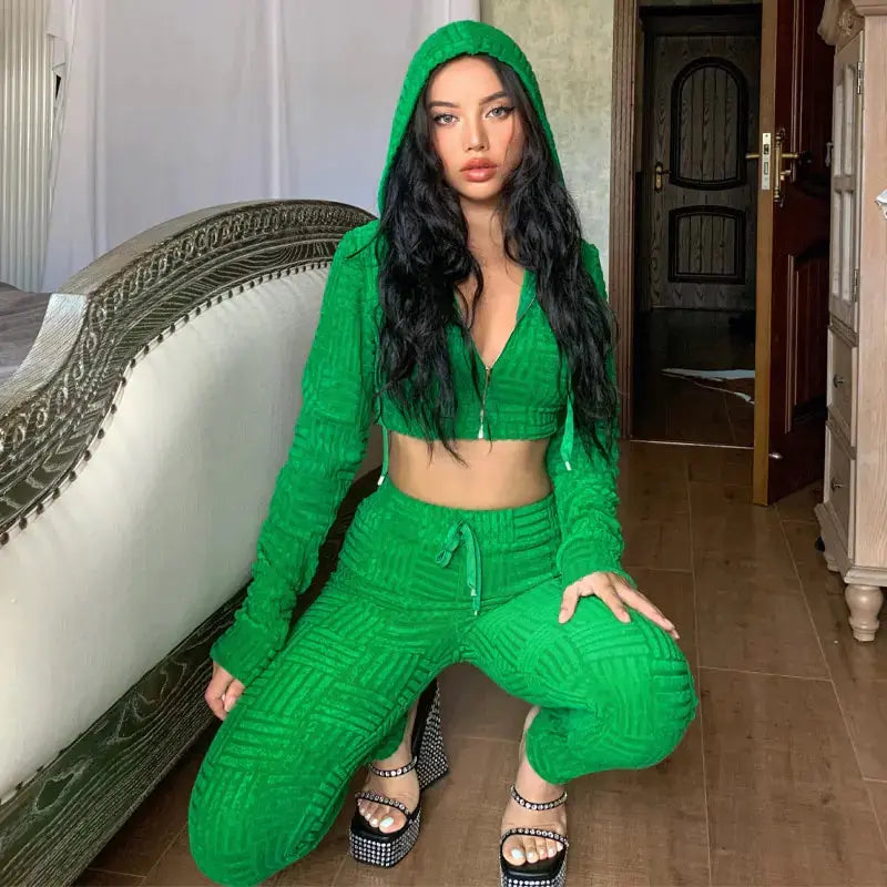 Waffle Tracksuit Set GLR SHOPPING