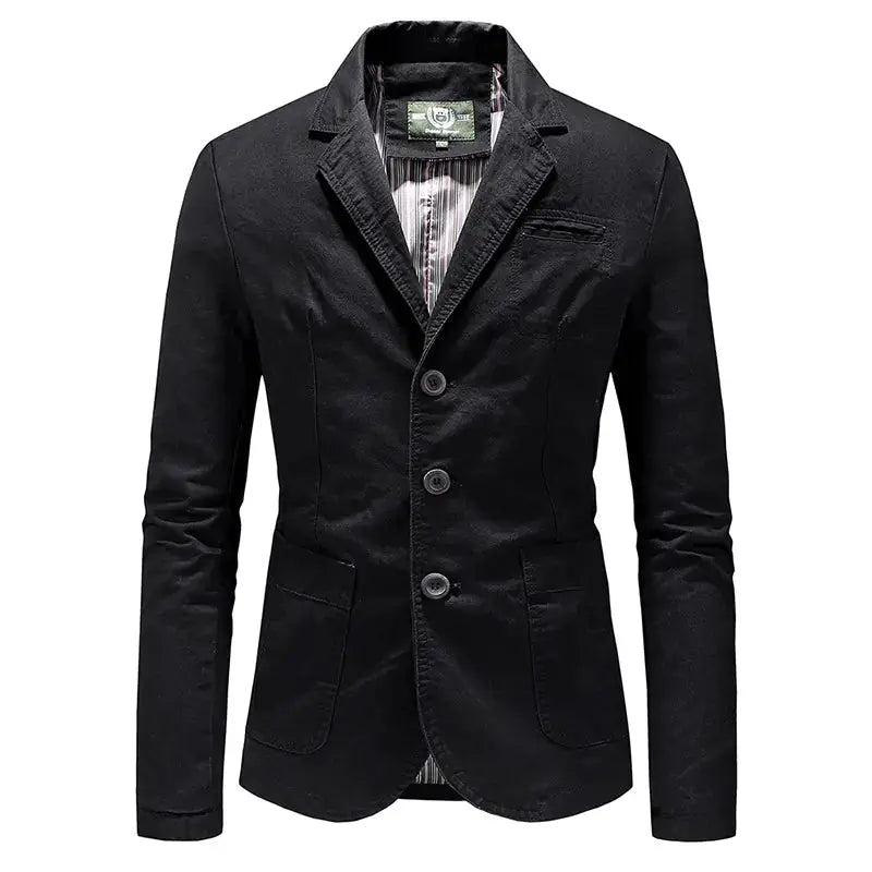 Men's Solid Color Single Breasted Jacket GLR SHOPPING