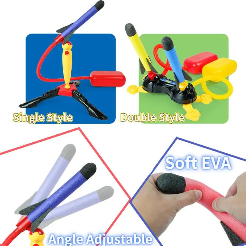 Children Outdoor Air Rocket Foot Launcher GLR SHOPPING