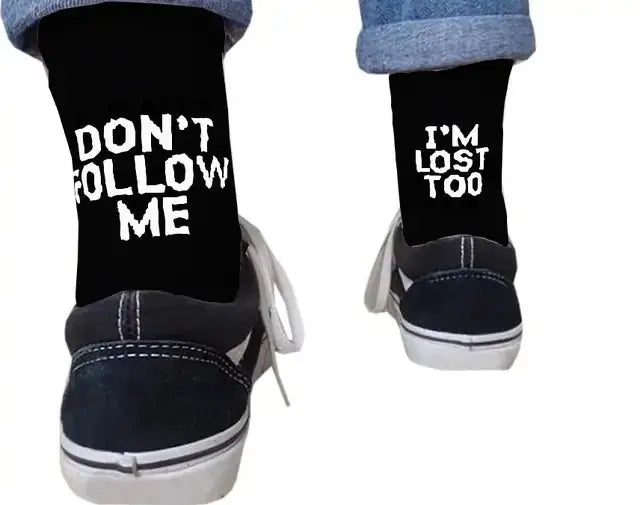 Explosive Socks DON`T FOLLOW ME I AM LOST TOO GLR SHOPPING