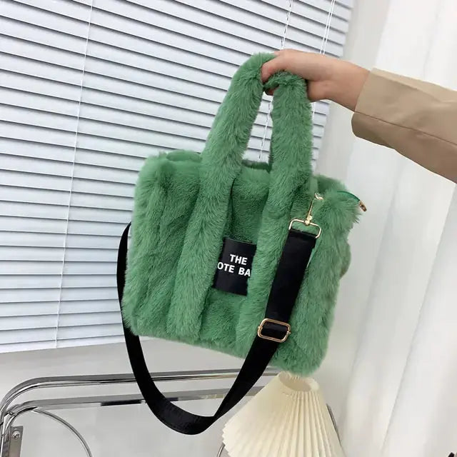 Designer Faux Fur Tote Bag - GLR SHOPPING