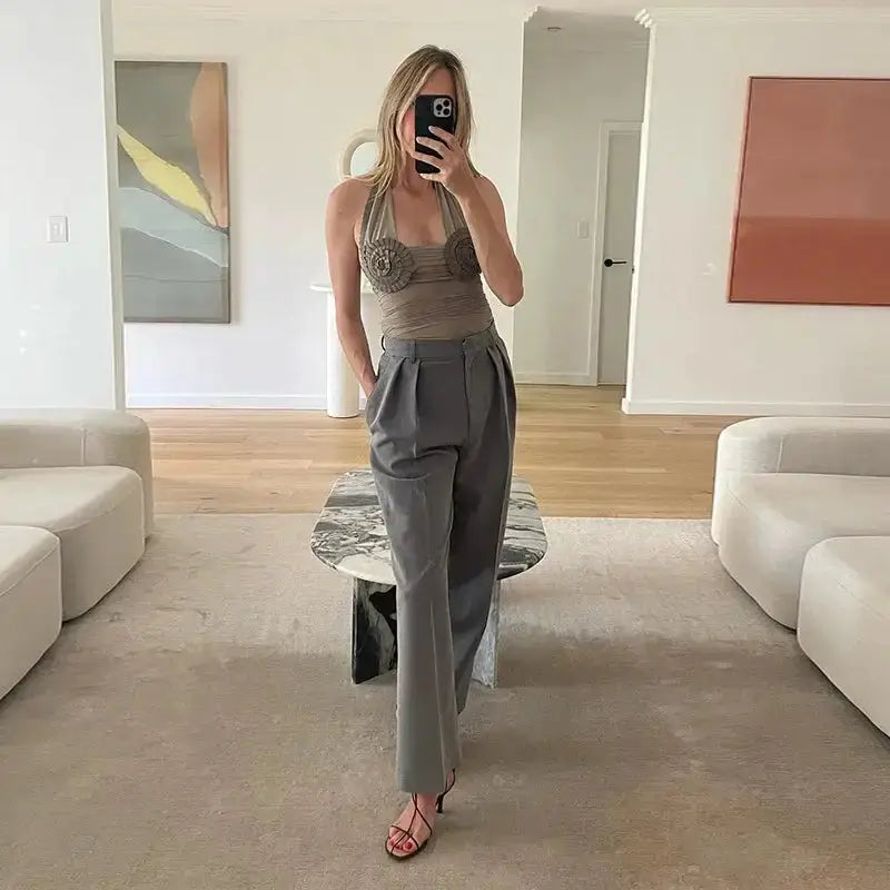 See-Through Backless Halter GLR SHOPPING
