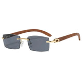 Rectangle Fashion Rimless Sunglasses