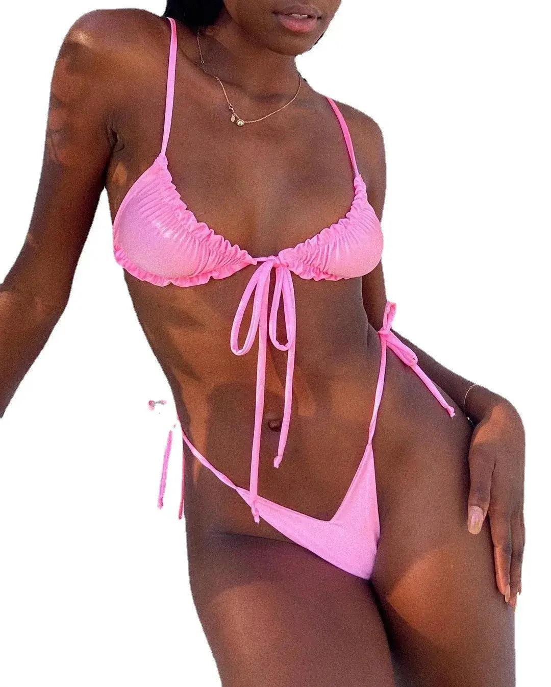 Split Solid Beach Bikini Size Swimwear GLR SHOPPING