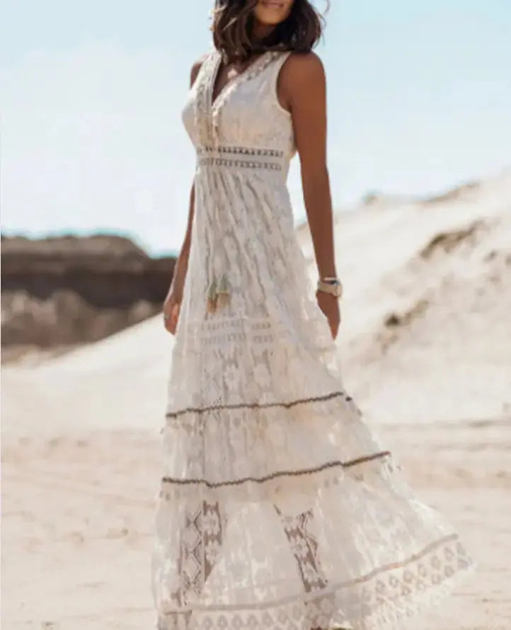 White Elegant Dress GLR SHOPPING