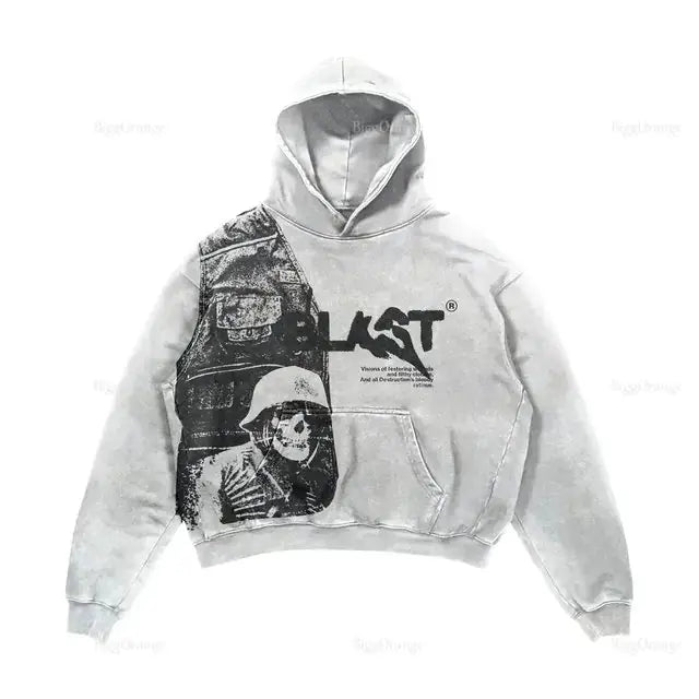 Alphabet Blast Skull Hoodie GLR SHOPPING