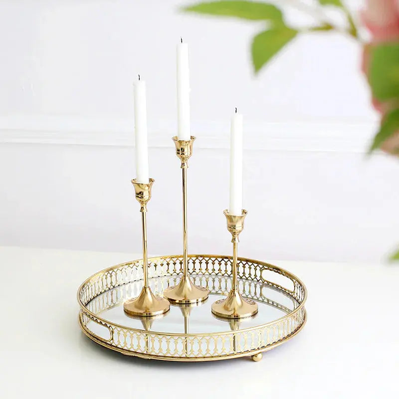 Elegant Vintage Gold Candle Holder GLR SHOPPING