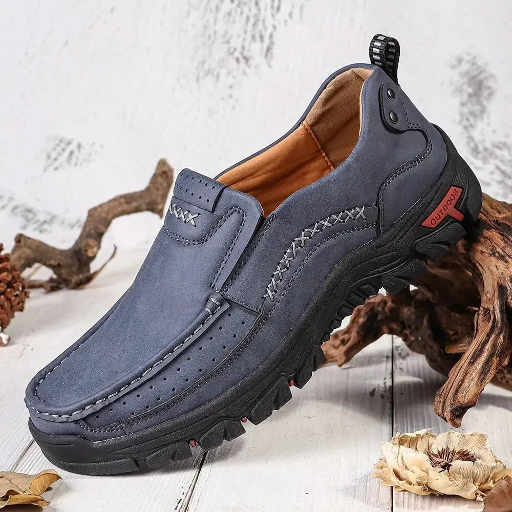 Men's Casual Breathable Loafers Leather Shoes GLR SHOPPING