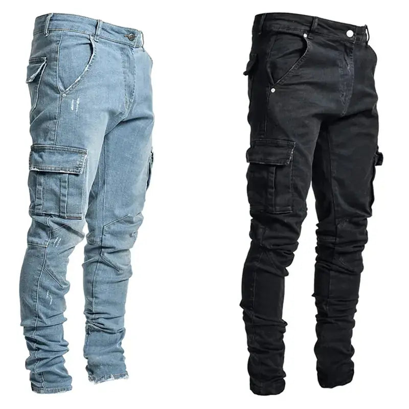 Men's Multi Pocket Cargo Jeans GLR SHOPPING