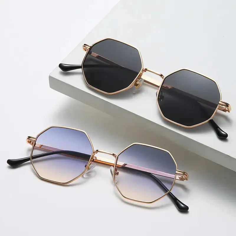 Vintage Luxury Square Sunglasses Polygon GLR SHOPPING