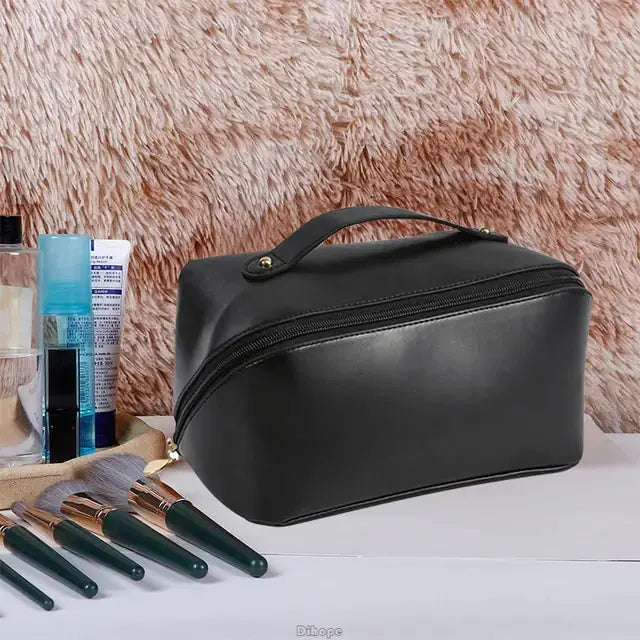Large-Capacity Leather Cosmetic Bag - GLR SHOPPING