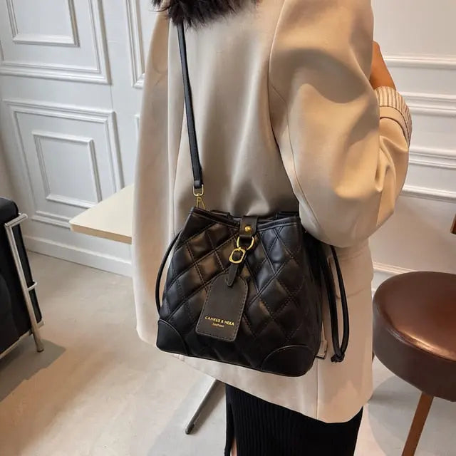 Embroidered Thread Bucket Bag - GLR SHOPPING