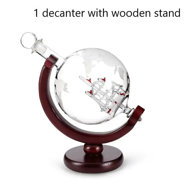 Whiskey Decanter Globe Wine Aerator Glass Set GLR SHOPPING