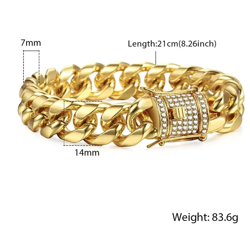 Miami Curb Cuban Chain Bracelet GLR SHOPPING