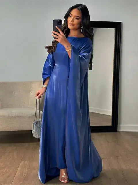 Satin Butterfly Abaya GLR SHOPPING