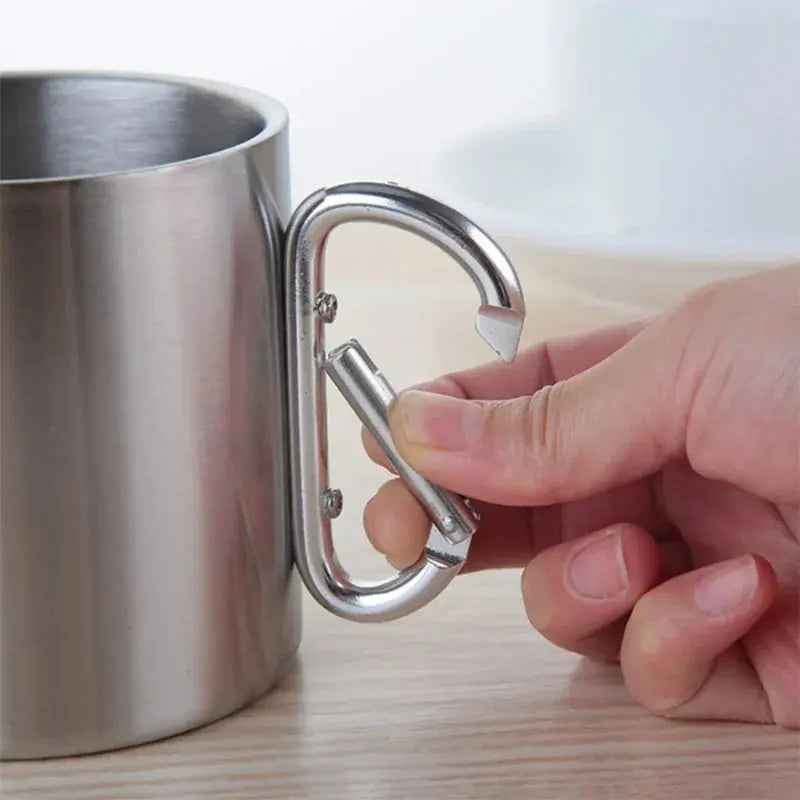 Carabiner Hook Camping Stainless Steel Cup GLR SHOPPING