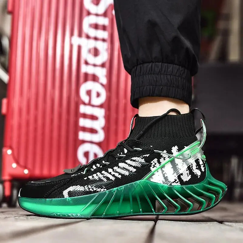 Men's Fluorescent Blade Sneakers GLR SHOPPING